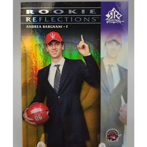 Andrea Bargnani, 2006-07 Upper Deck Reflections Serial # /299  #104 Rookie RC